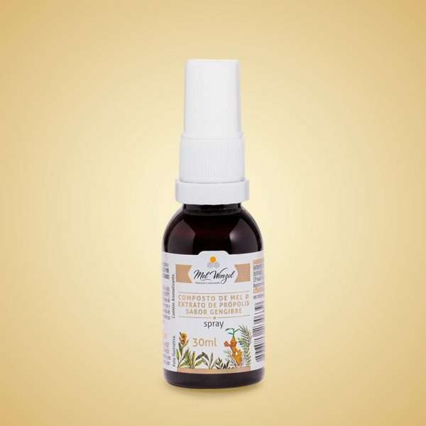 Composto de mel e extrato de própolis - Spray - Sabor Gengibre - 30ml - Pet