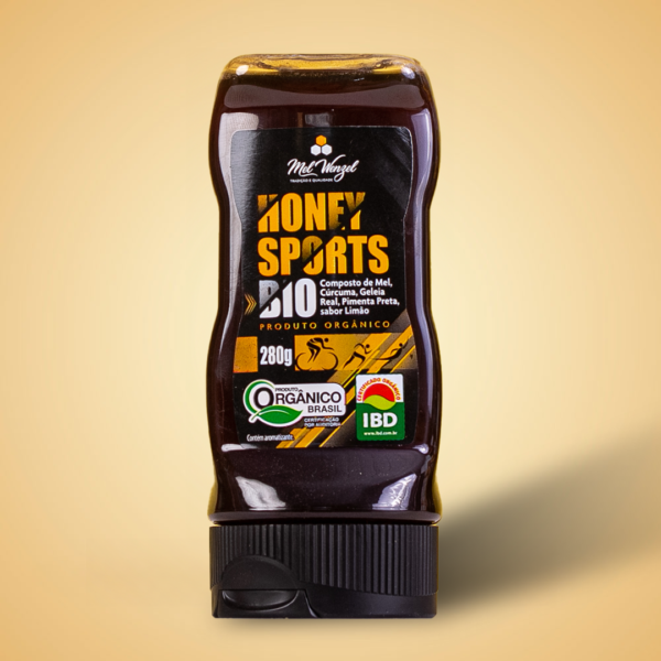 Honey Sports Bio - Composto mel, cúrcuma, geleia real e pimenta pretas sabor limão